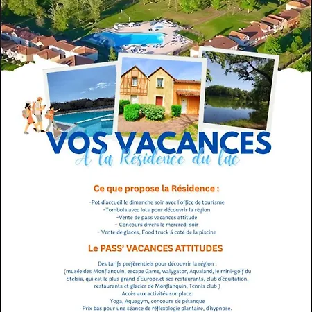 Residence Du Lac Monflanquin Duplex 1 Chambre, 5 Personnes, 33M2 Apartment *